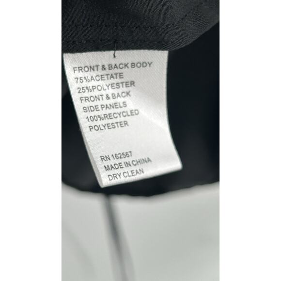 ATLEIN COLLECTIVE Black Lace Up Front Satin Midi Dress Womens XS 0 2 RTR FLAW - Picture 10 of 16